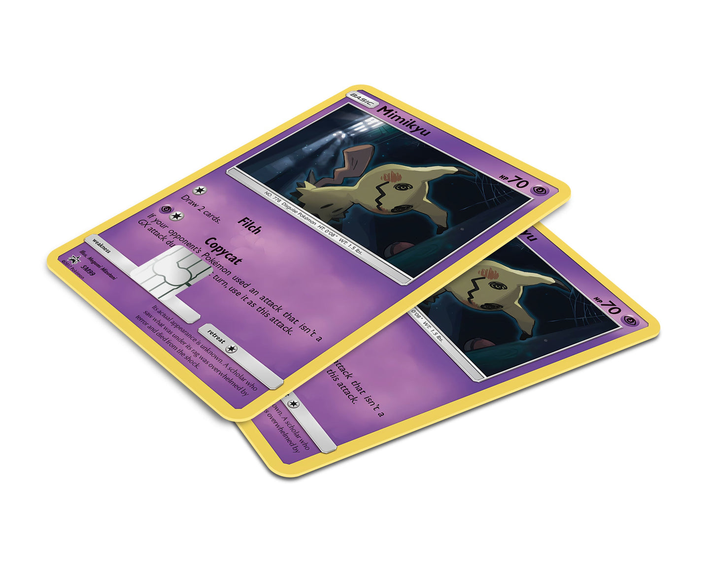 Anime Town Creations Credit Card Mimikyu Pokemon Card Window Skins - Anime Pokemon Credit Card Skin