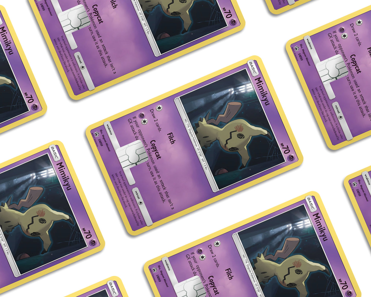 Anime Town Creations Credit Card Mimikyu Pokemon Card Window Skins - Anime Pokemon Credit Card Skin