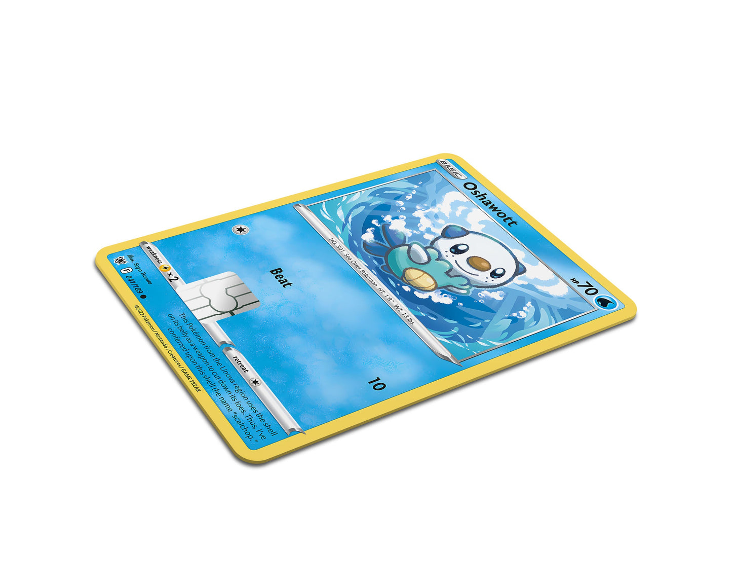 Anime Town Creations Credit Card Oshawott Pokemon Card Full Skins - Anime Pokemon Credit Card Skin