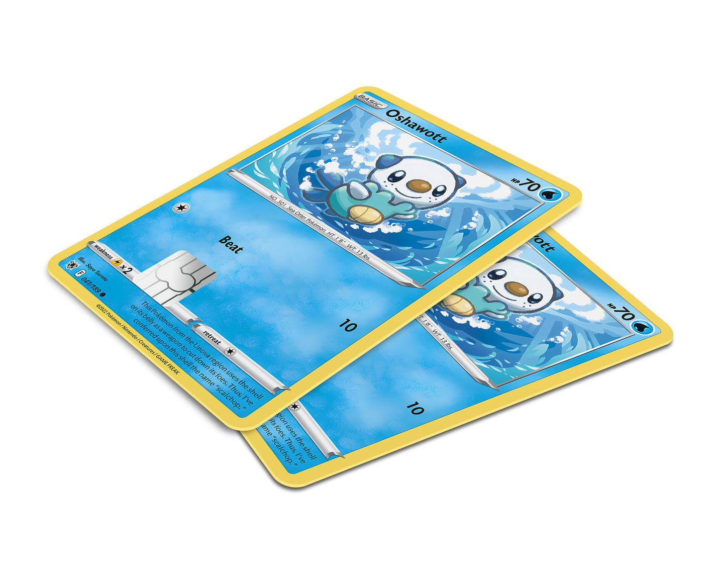 Anime Town Creations Credit Card Oshawott Pokemon Card Window Skins - Anime Pokemon Credit Card Skin