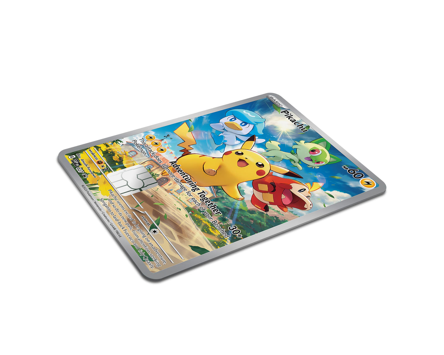 Anime Town Creations Credit Card Pikachu & Friends Pokemon Card Full Skins - Anime Pokemon Credit Card Skin