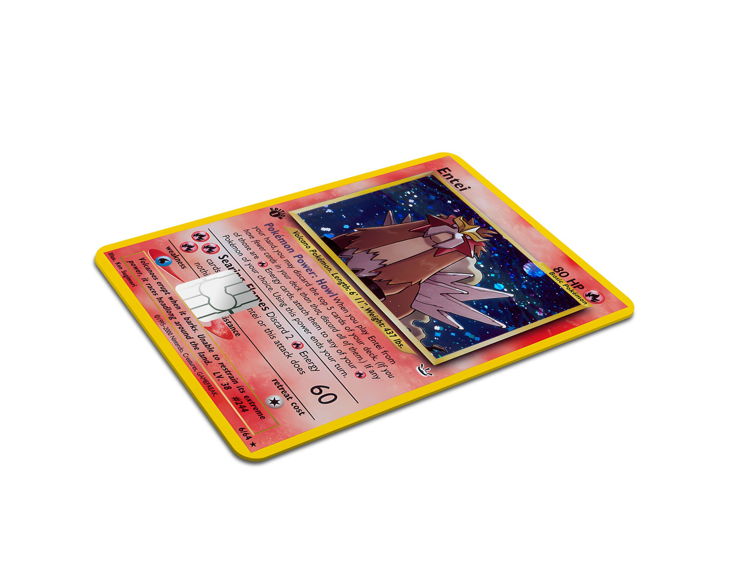 Anime Town Creations Credit Card Rare Entei Pokemon Card Full Skins - Anime Pokemon Credit Card Skin