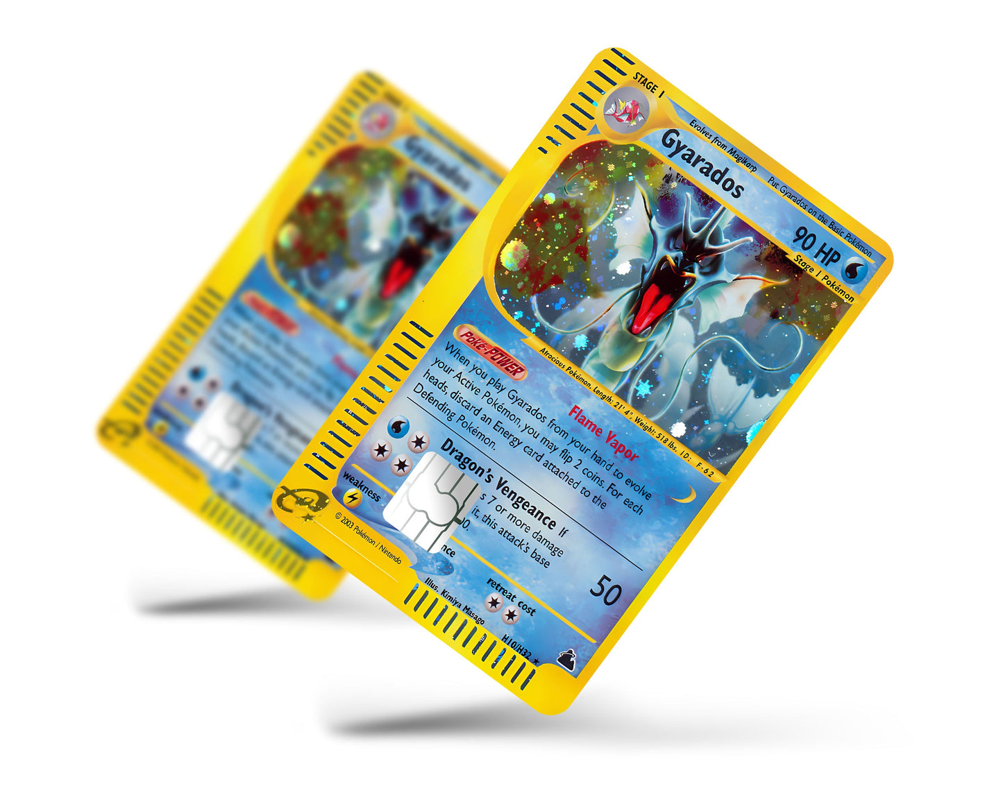 Anime Town Creations Credit Card Rare Gyrados Pokemon Card Full Skins - Anime Pokemon Credit Card Skin
