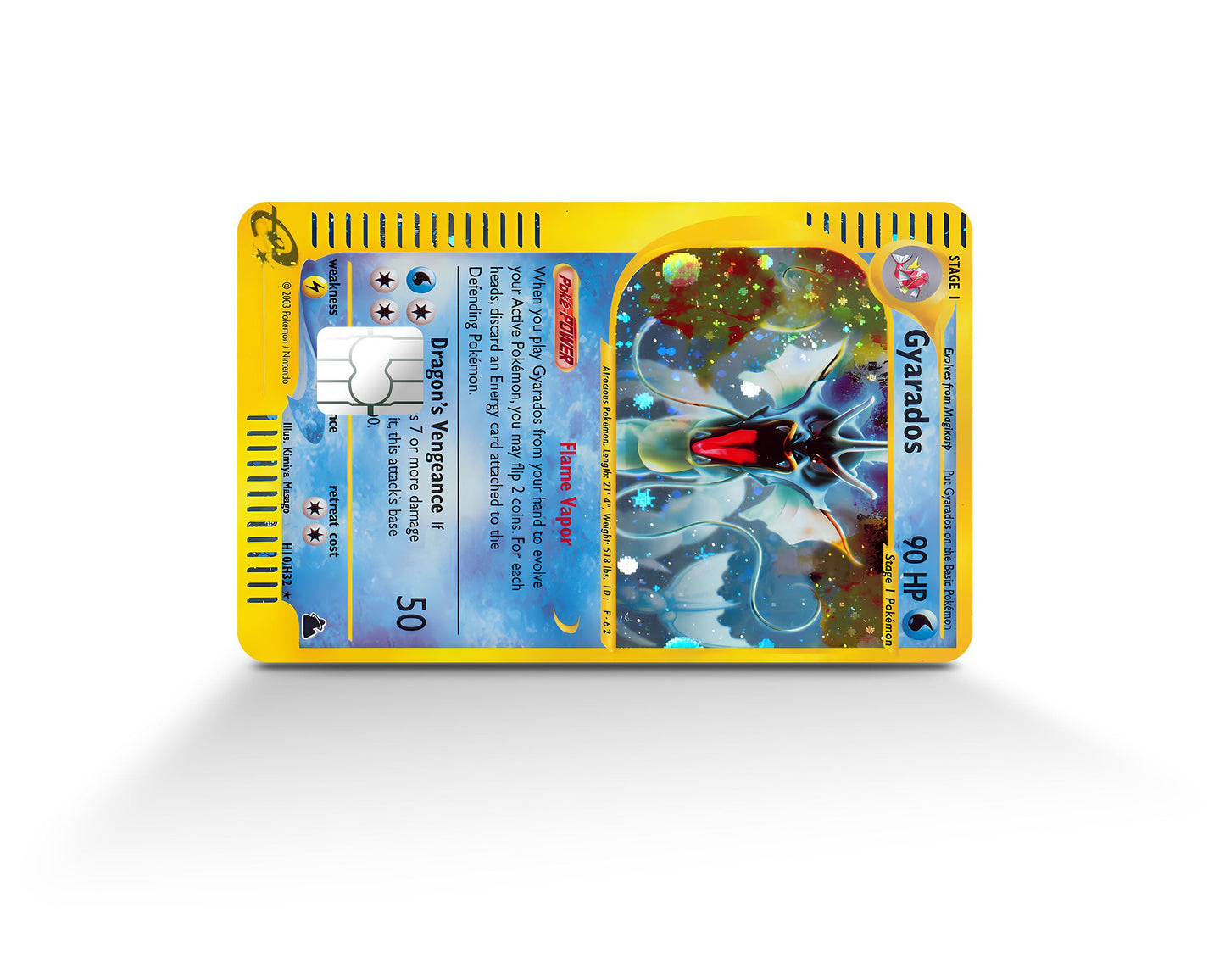 Anime Town Creations Credit Card Rare Gyrados Pokemon Card Full Skins - Anime Pokemon Credit Card Skin