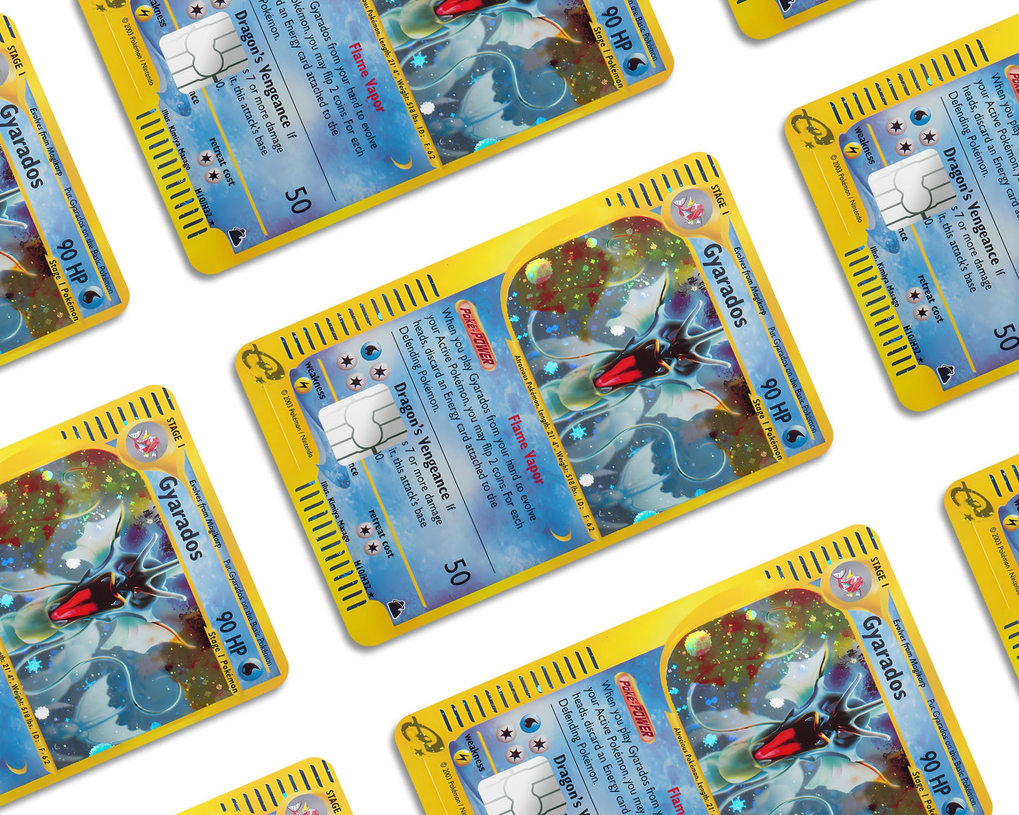 Anime Town Creations Credit Card Rare Gyrados Pokemon Card Window Skins - Anime Pokemon Credit Card Skin