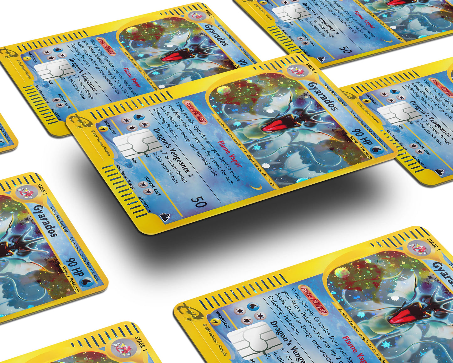 Anime Town Creations Credit Card Rare Gyrados Pokemon Card Window Skins - Anime Pokemon Credit Card Skin