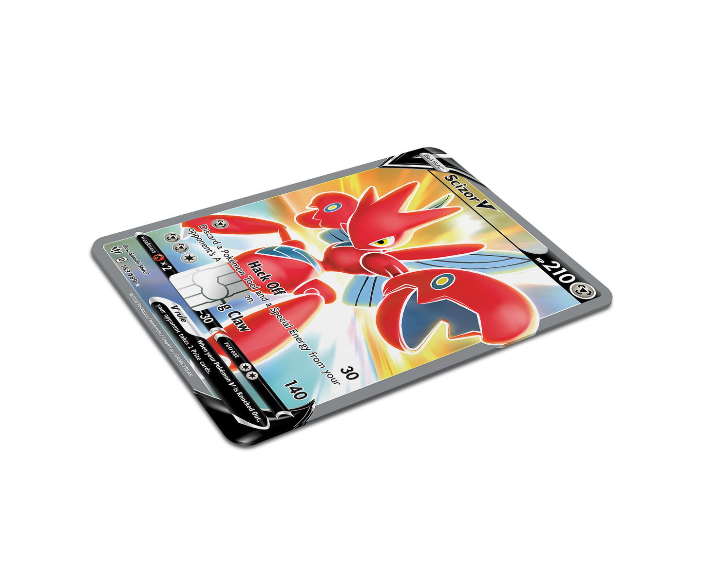 Anime Town Creations Credit Card Scizors Pokemon Card Full Skins - Anime Pokemon Credit Card Skin