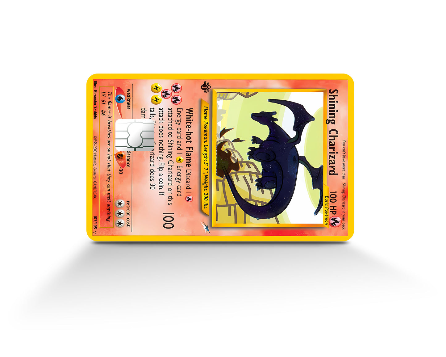 Shining Charizard Pokemon Card Credit Card Skin