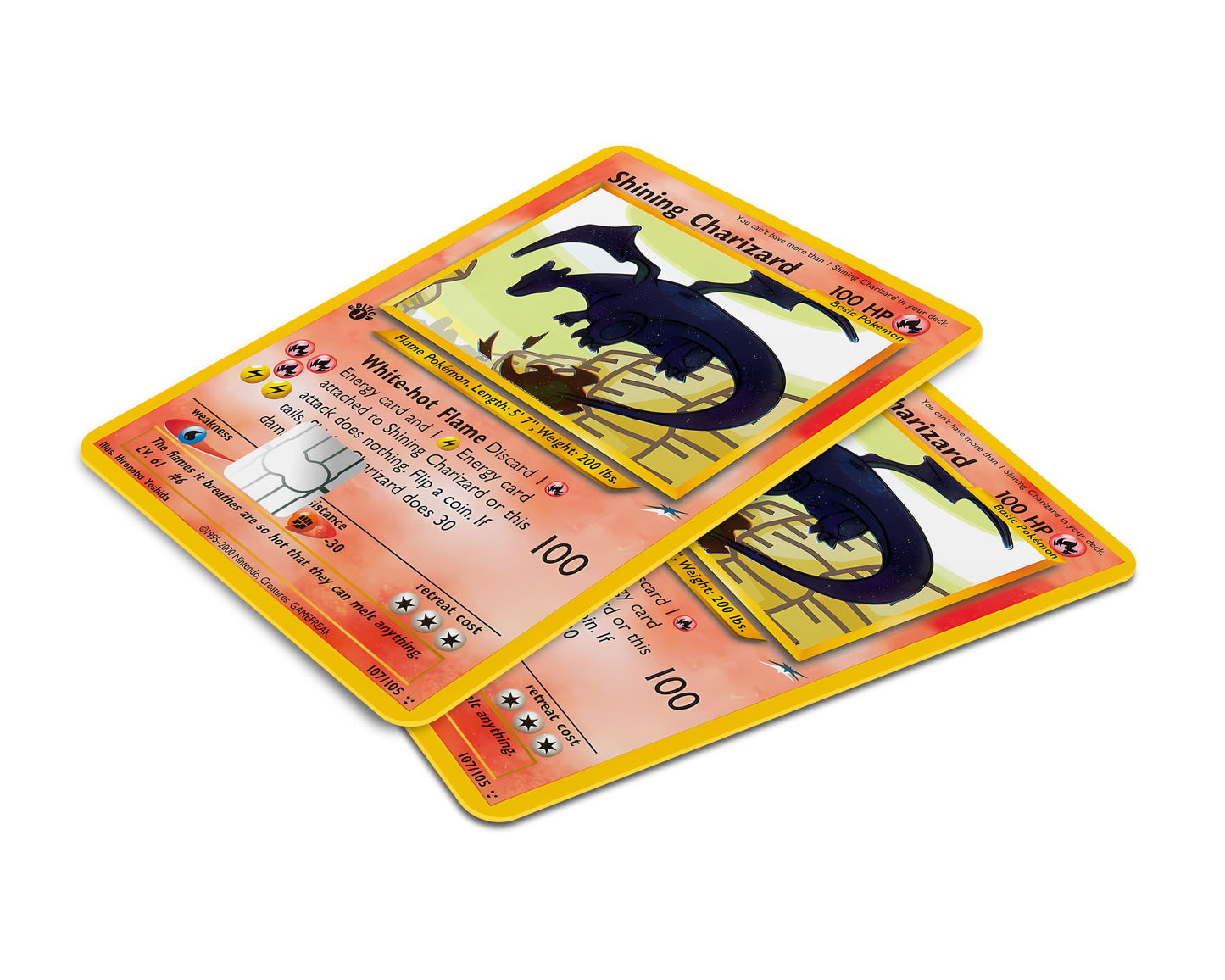 Shining Charizard Pokemon Card Credit Card Skin