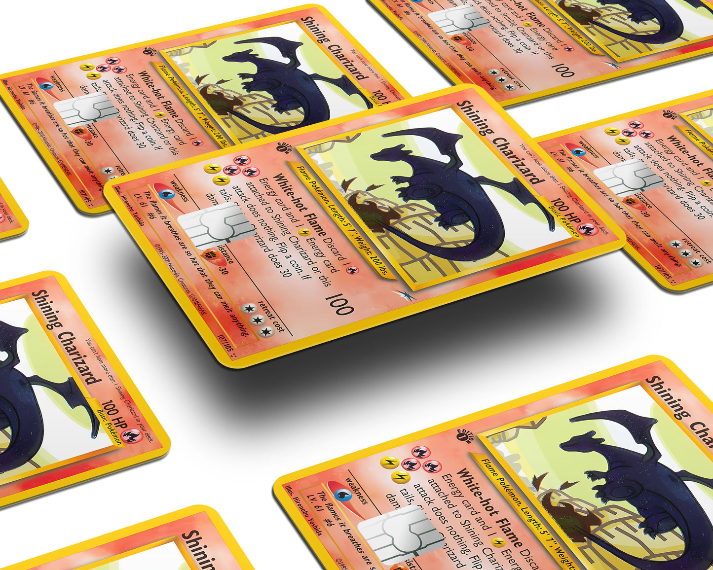 Shining Charizard Pokemon Card Credit Card Skin