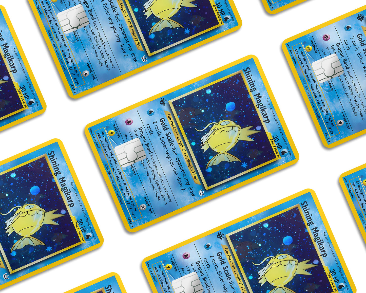 Anime Town Creations Credit Card Shining Magikarp Pokemon Card Window Skins - Anime Pokemon Credit Card Skin