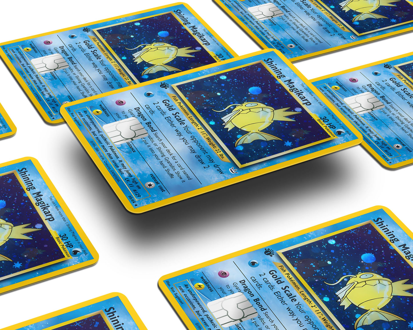 Anime Town Creations Credit Card Shining Magikarp Pokemon Card Window Skins - Anime Pokemon Credit Card Skin