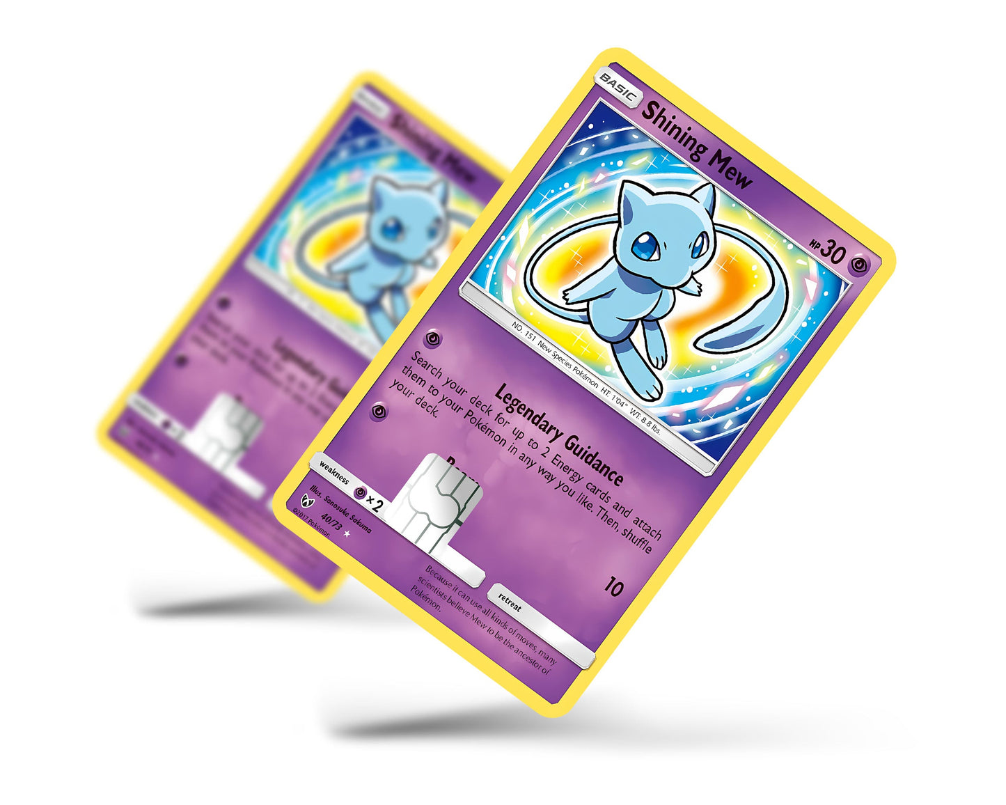 Anime Town Creations Credit Card Shining Mew Pokemon Card Full Skins - Anime Pokemon Credit Card Skin