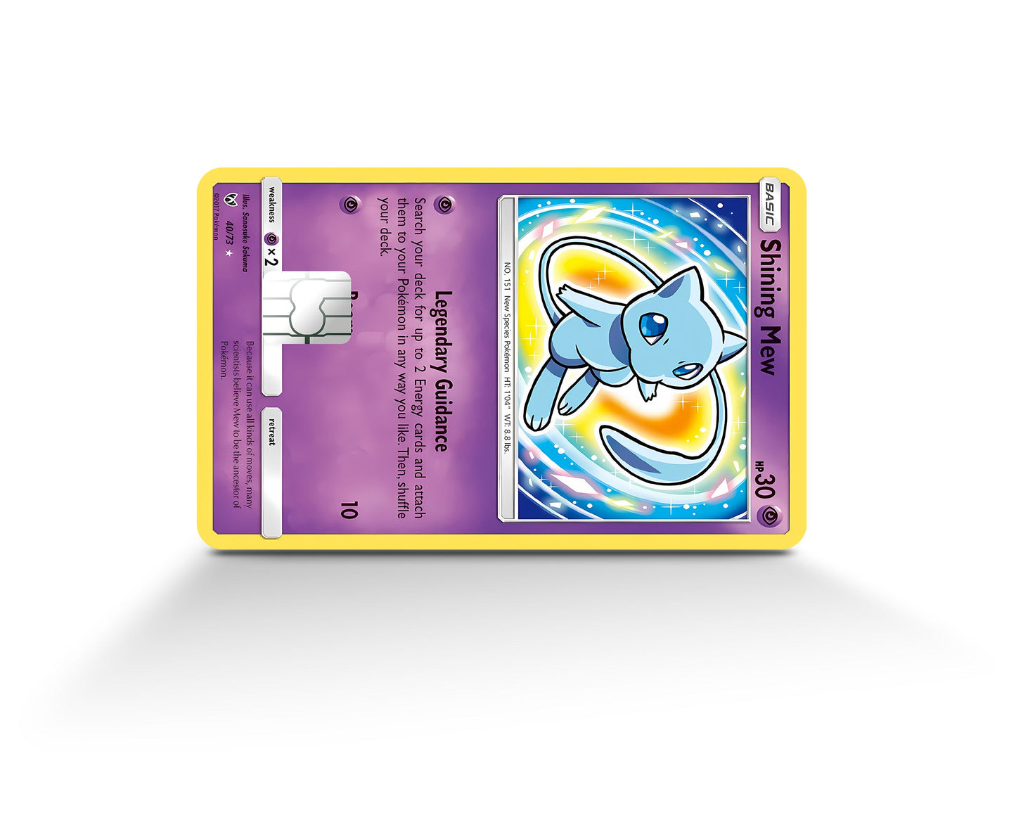 Anime Town Creations Credit Card Shining Mew Pokemon Card Full Skins - Anime Pokemon Credit Card Skin