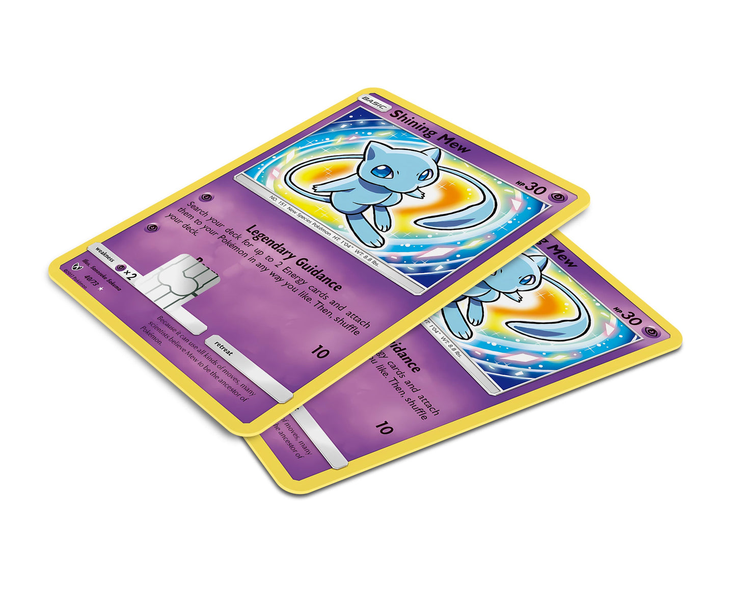Anime Town Creations Credit Card Shining Mew Pokemon Card Window Skins - Anime Pokemon Credit Card Skin