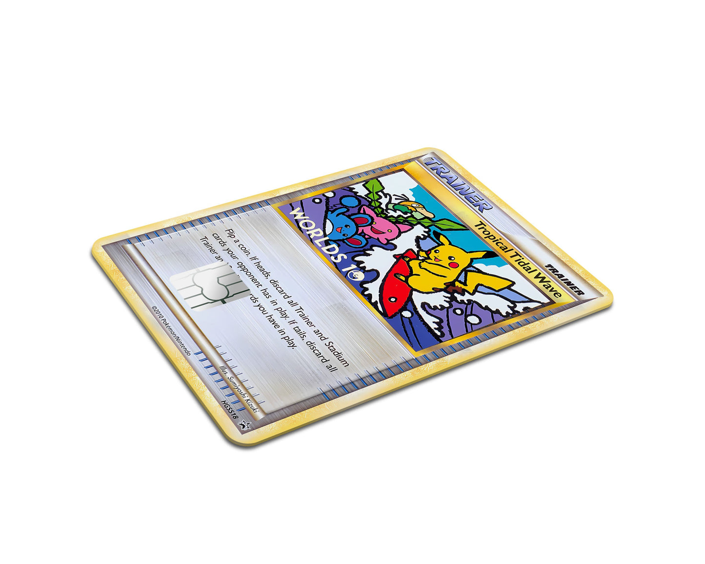 Anime Town Creations Credit Card Tropical Tidal Wave Pokemon Card Full Skins - Anime Pokemon Credit Card Skin