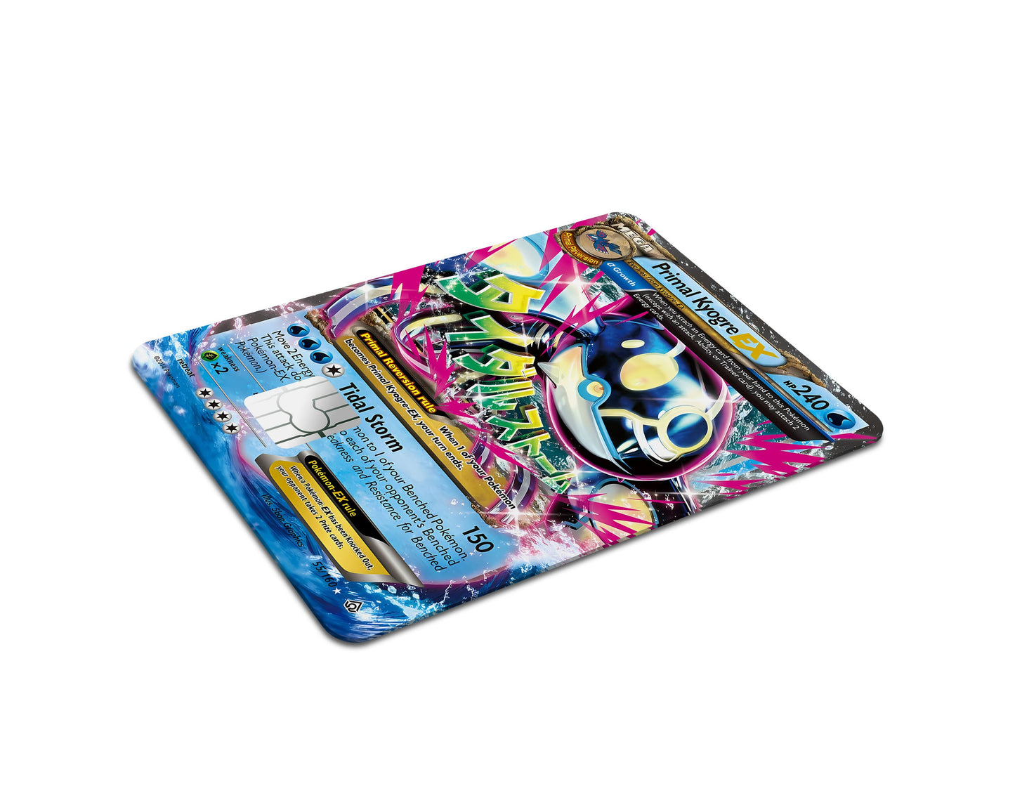 Anime Town Creations Credit Card Mega Primal Kyogre Pokemon Card Full Skins - Anime Pokemon Credit Card Skin