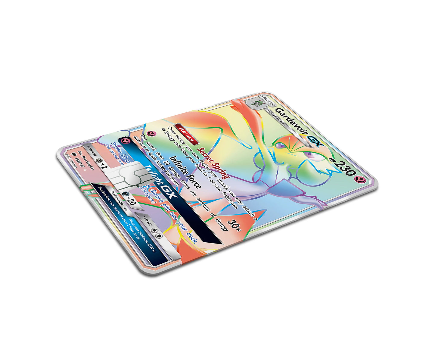 Anime Town Creations Credit Card Rainbow Gardevoir Pokemon Card Full Skins - Anime Pokemon Credit Card Skin