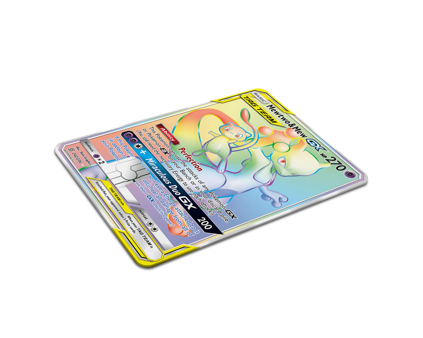 Anime Town Creations Credit Card Rainbow Mewtwo & Mew Pokemon Card Full Skins - Anime Pokemon Credit Card Skin