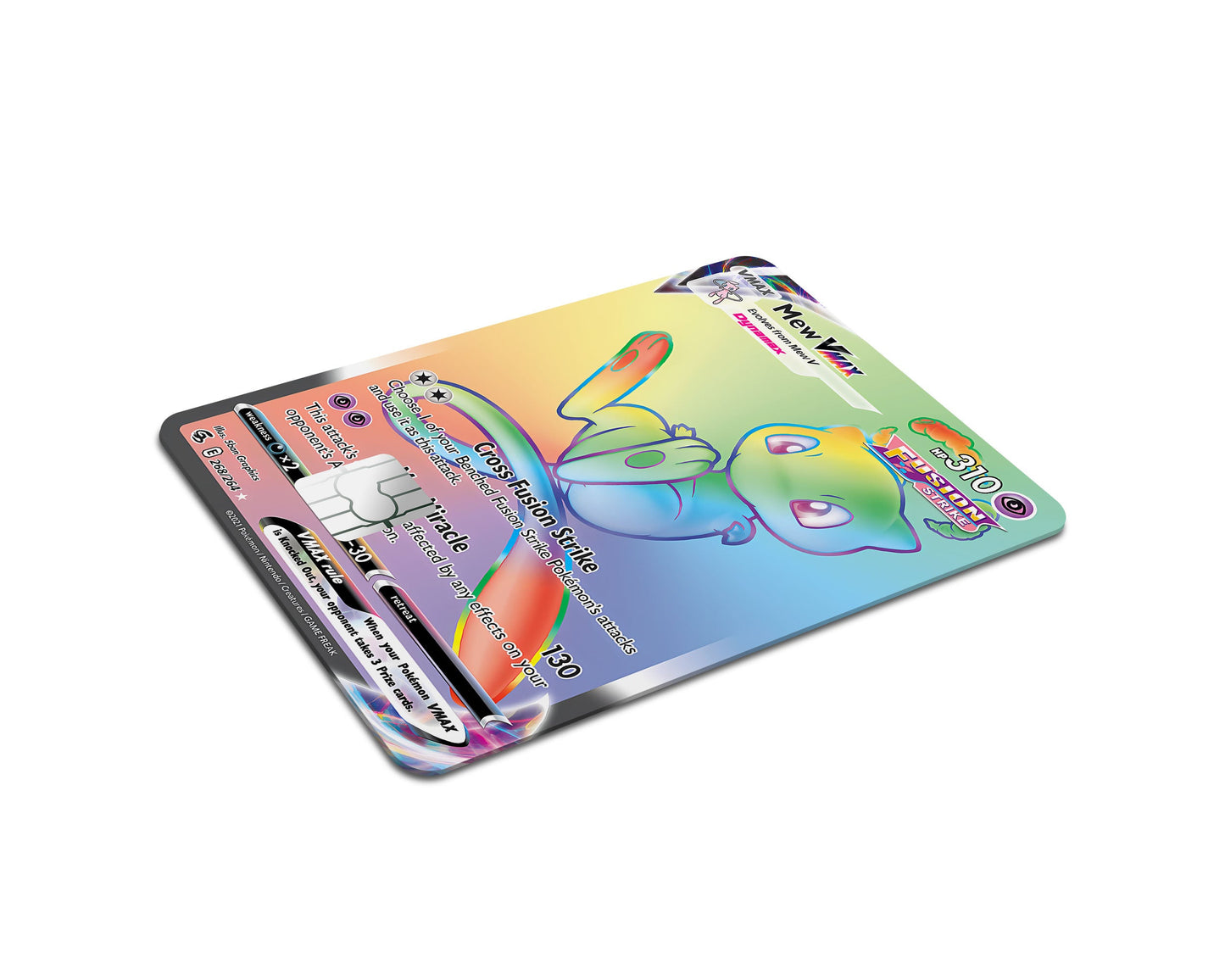 Anime Town Creations Credit Card Rainbow Mew Pokemon Card Full Skins - Anime Pokemon Credit Card Skin