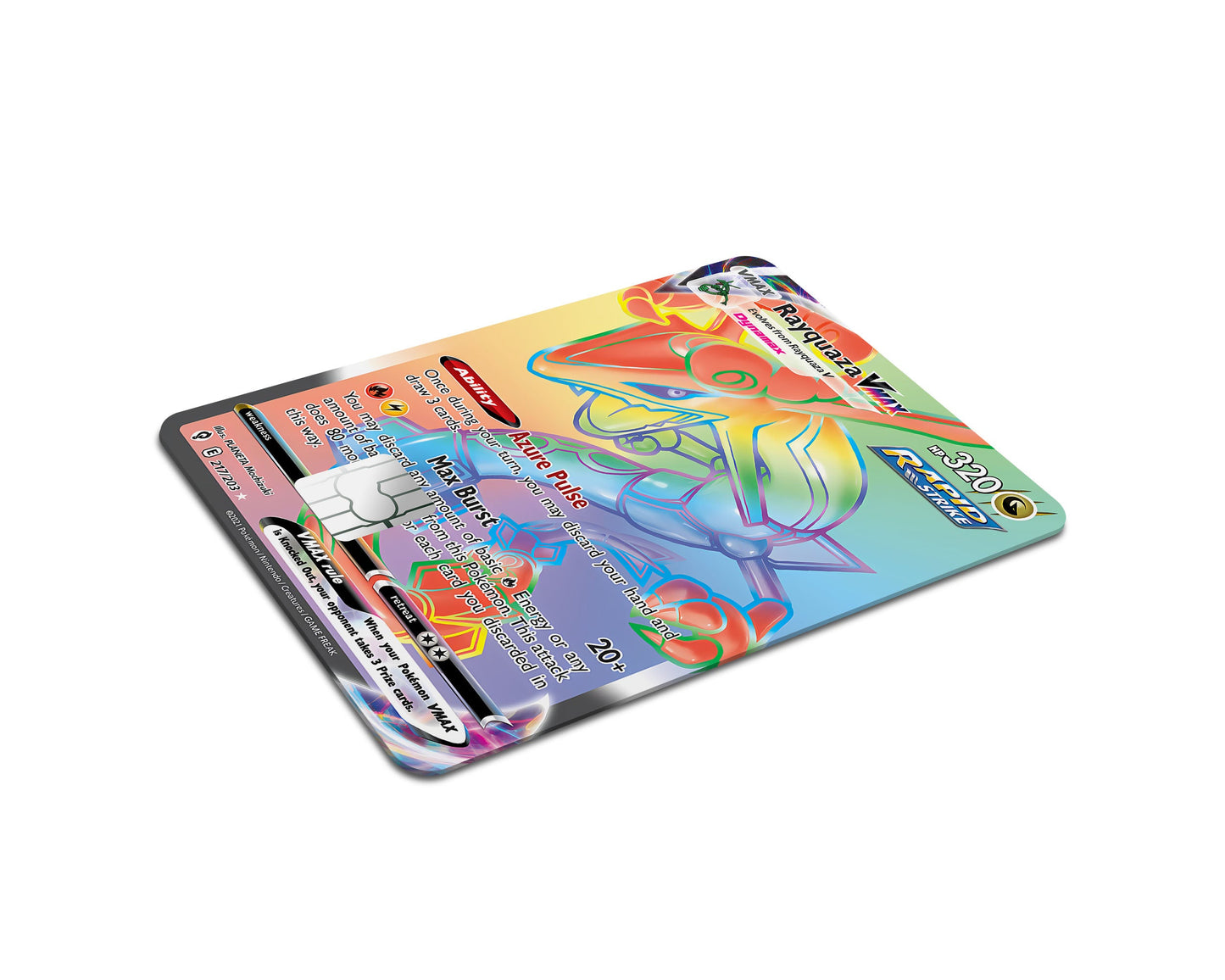 Anime Town Creations Credit Card Rainbow Rayquaza Pokemon Card Full Skins - Anime Pokemon Credit Card Skin