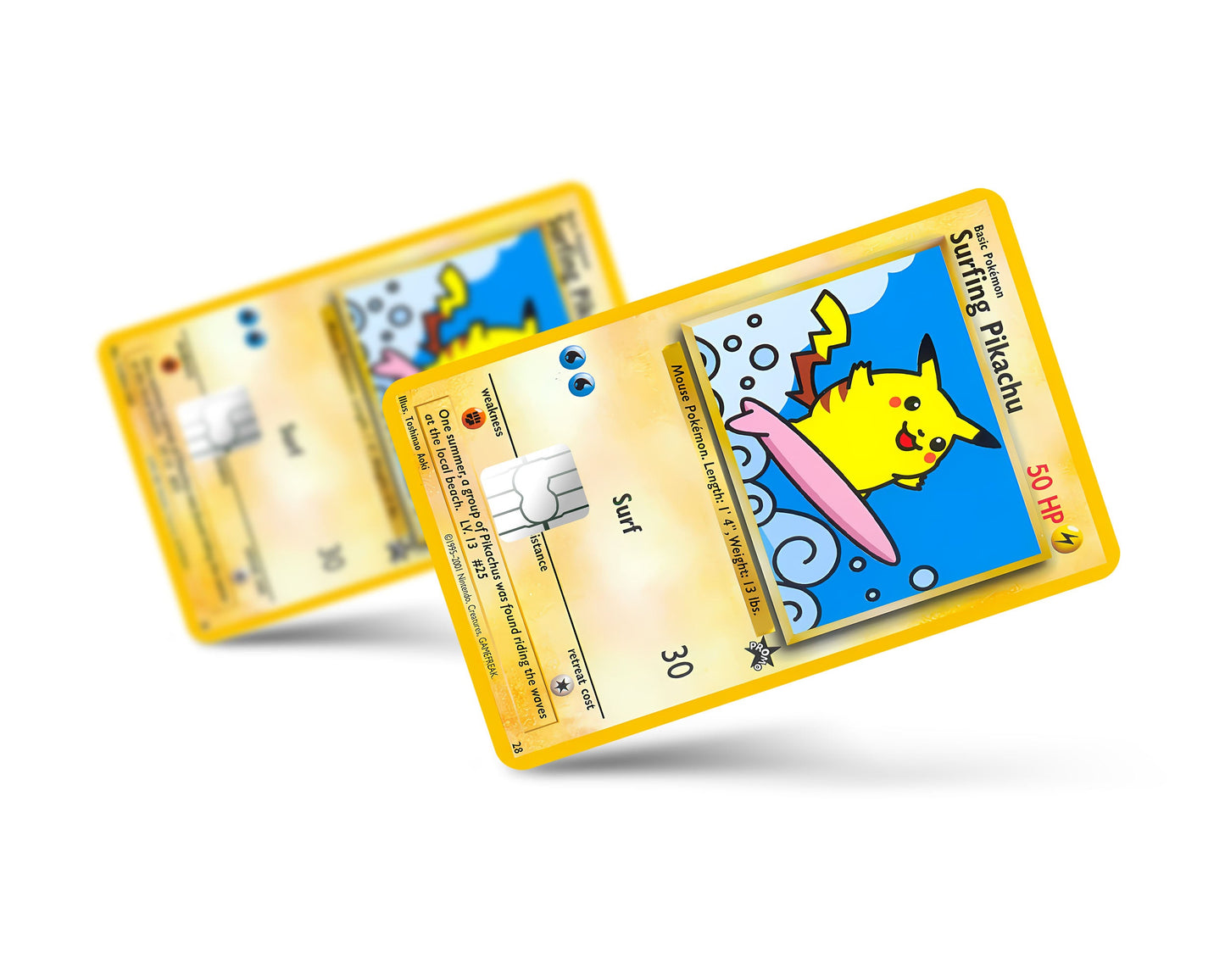 Anime Town Creations Credit Card Surfing Pikachu Pokemon Card Full Skins - Anime Pokemon Credit Card Skin