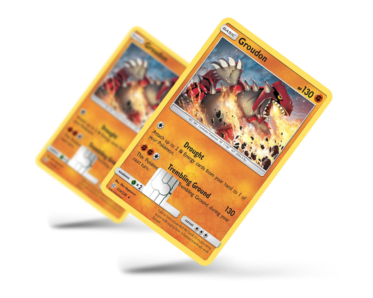 Anime Town Creations Credit Card Groudon Pokemon Card Full Skins - Anime Pokemon Credit Card Skin