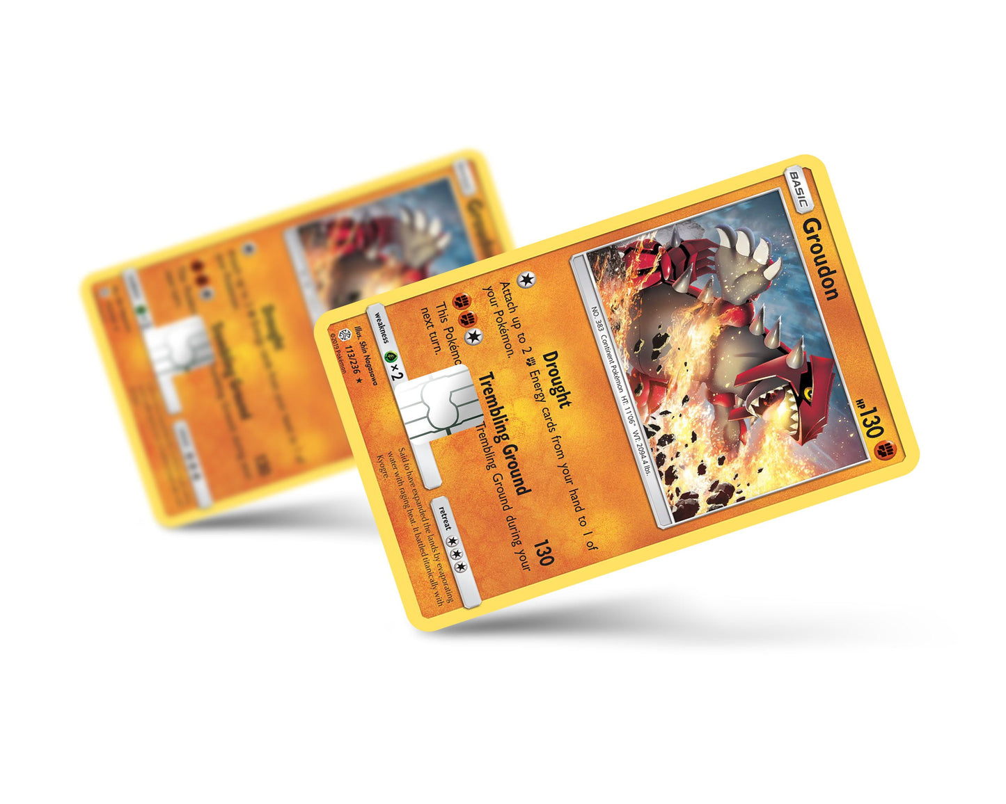 Anime Town Creations Credit Card Groudon Pokemon Card Full Skins - Anime Pokemon Credit Card Skin