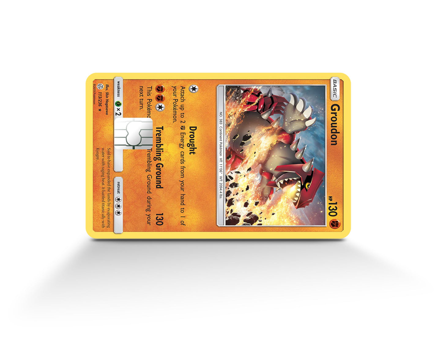 Anime Town Creations Credit Card Groudon Pokemon Card Full Skins - Anime Pokemon Credit Card Skin