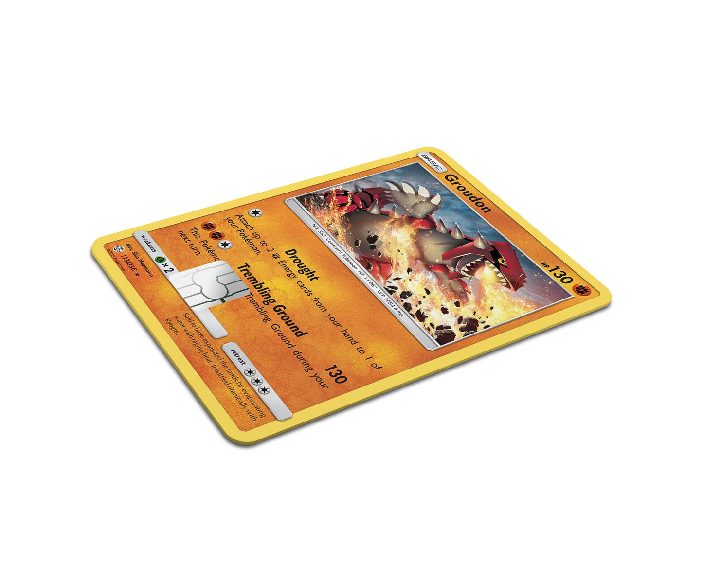 Anime Town Creations Credit Card Groudon Pokemon Card Full Skins - Anime Pokemon Credit Card Skin