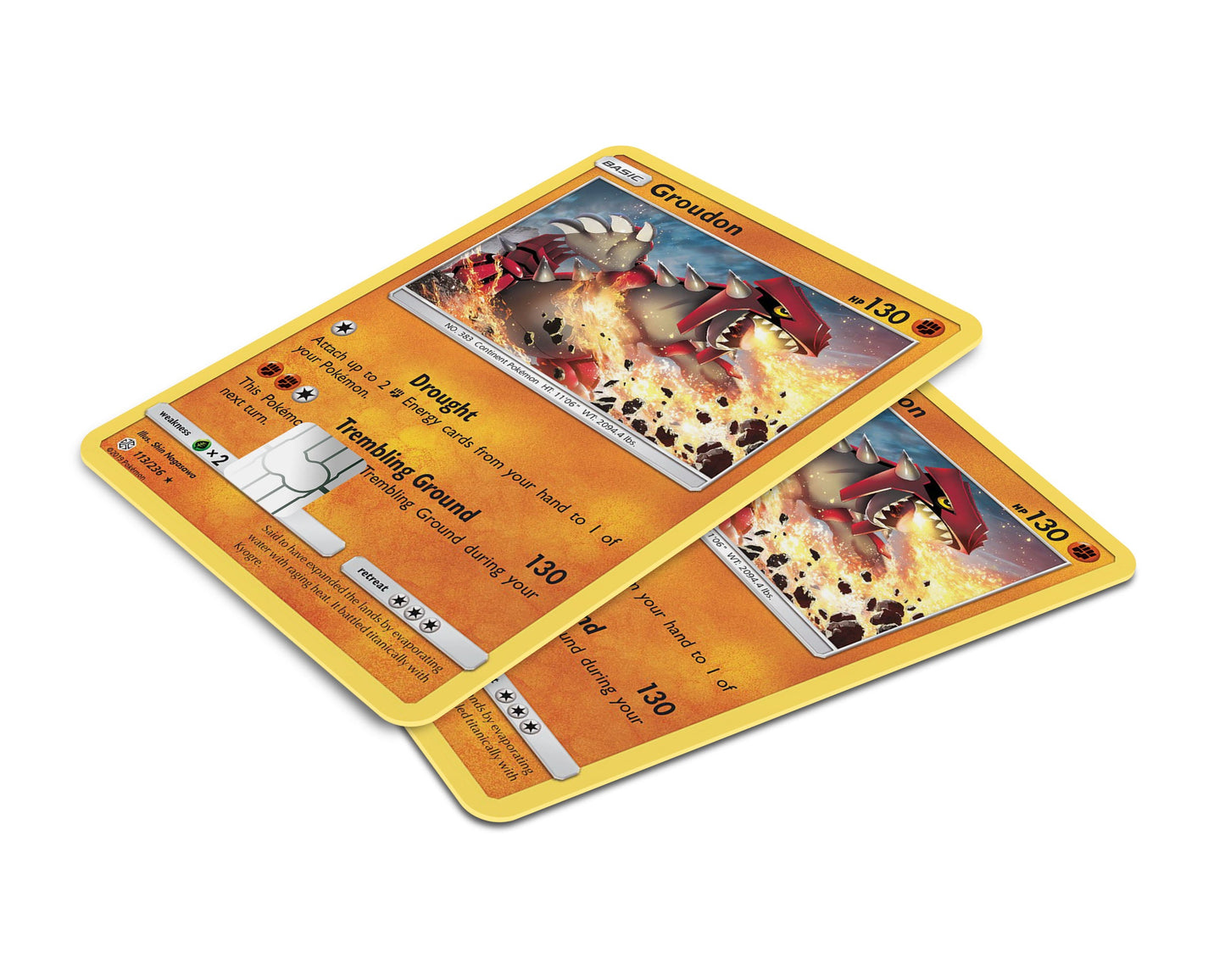 Anime Town Creations Credit Card Groudon Pokemon Card Window Skins - Anime Pokemon Credit Card Skin