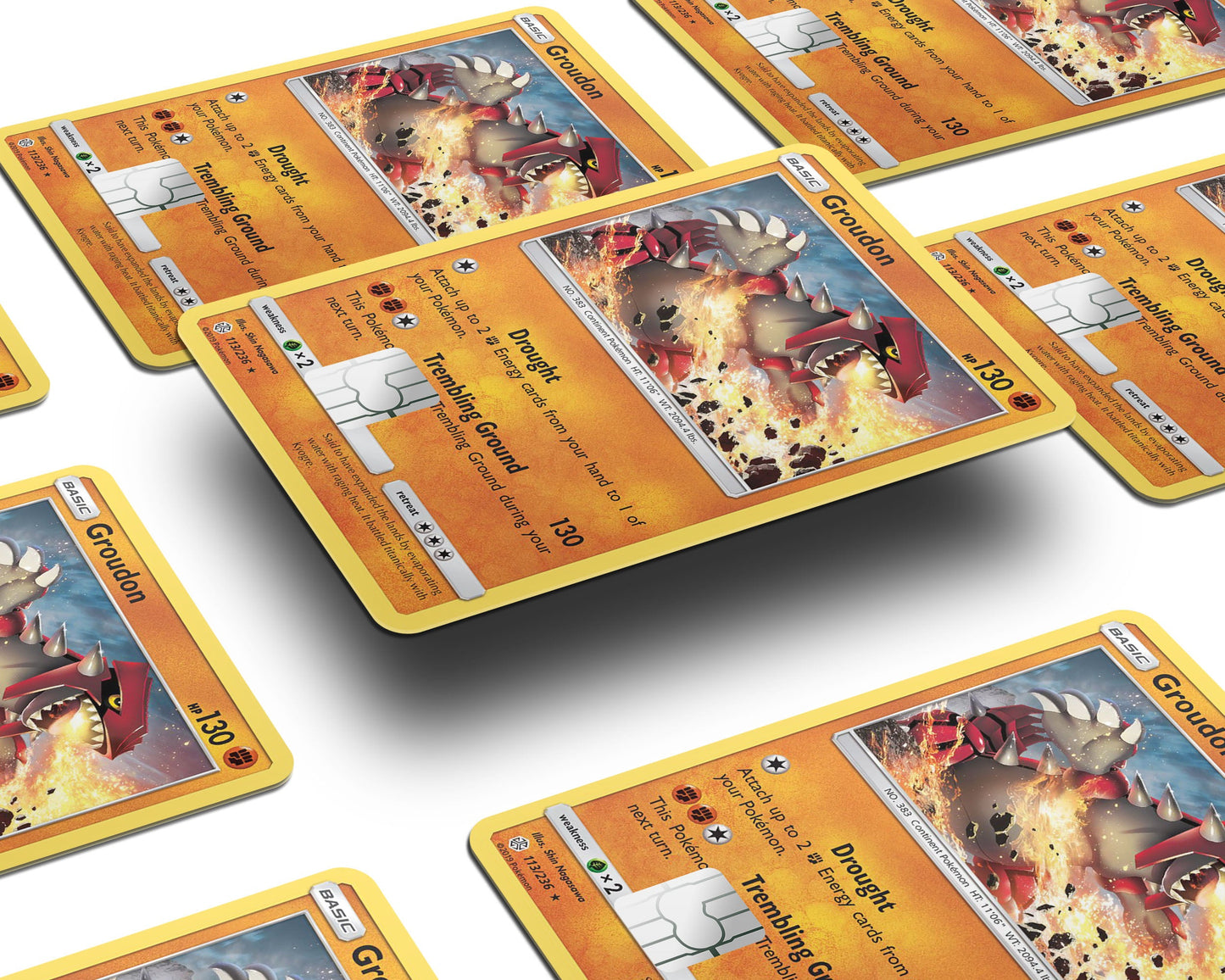 Anime Town Creations Credit Card Groudon Pokemon Card Window Skins - Anime Pokemon Credit Card Skin