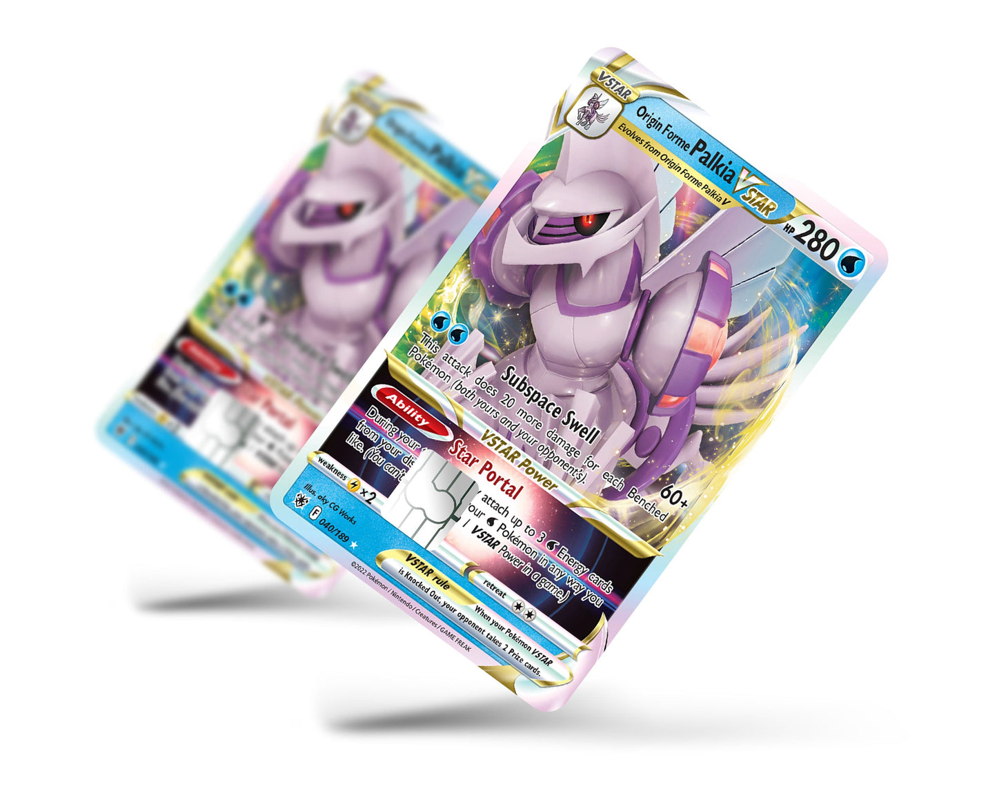 Anime Town Creations Credit Card Palkia Pokemon Card Full Skins - Anime Pokemon Credit Card Skin