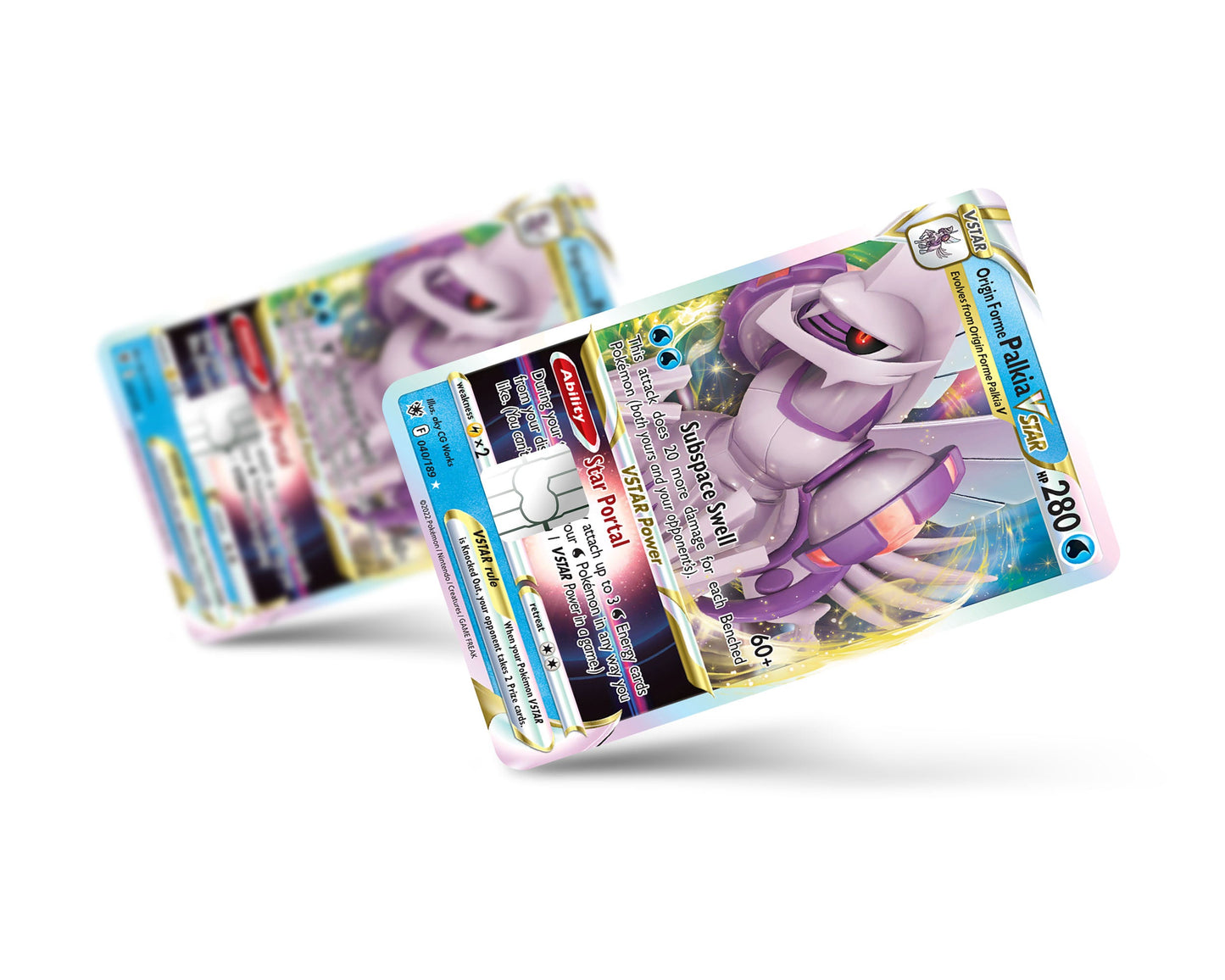 Anime Town Creations Credit Card Palkia Pokemon Card Full Skins - Anime Pokemon Credit Card Skin