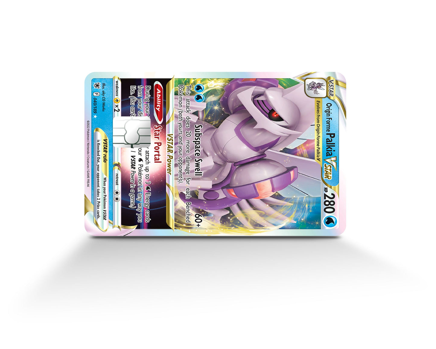 Anime Town Creations Credit Card Palkia Pokemon Card Full Skins - Anime Pokemon Credit Card Skin