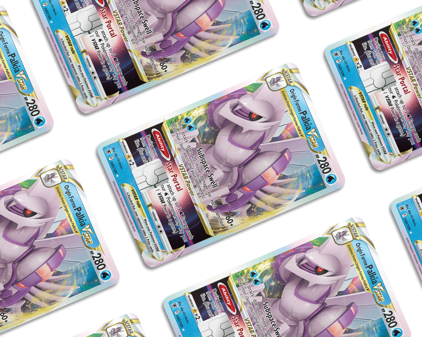 Anime Town Creations Credit Card Palkia Pokemon Card Window Skins - Anime Pokemon Credit Card Skin