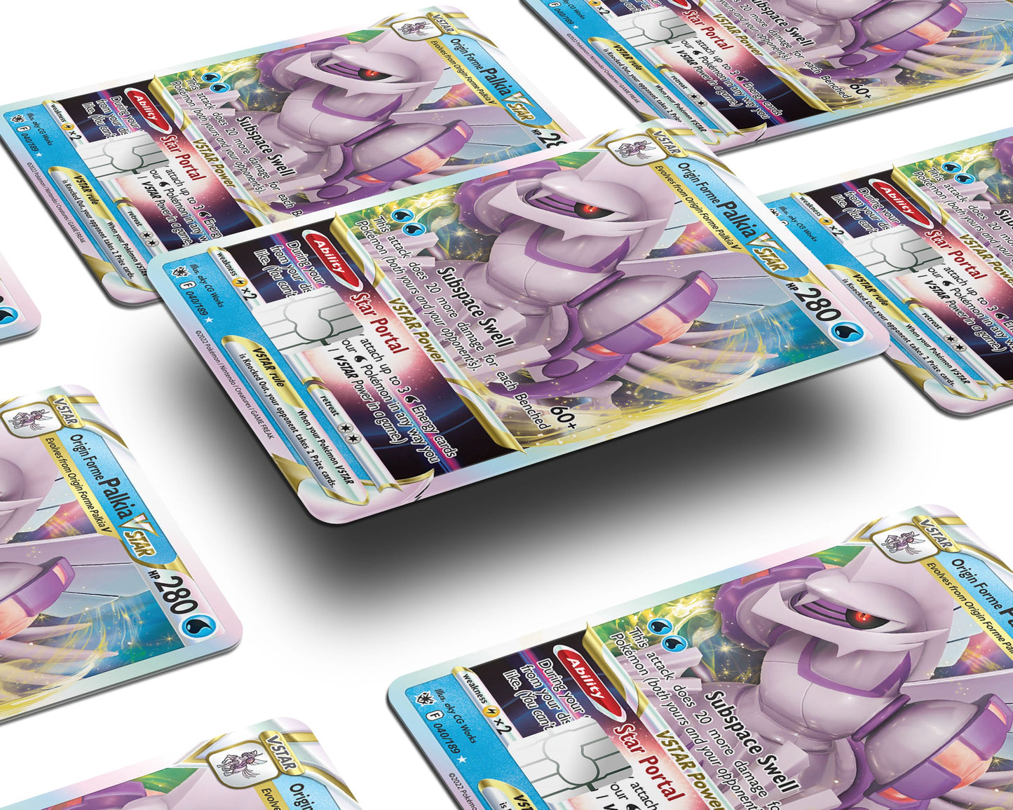 Anime Town Creations Credit Card Palkia Pokemon Card Window Skins - Anime Pokemon Credit Card Skin
