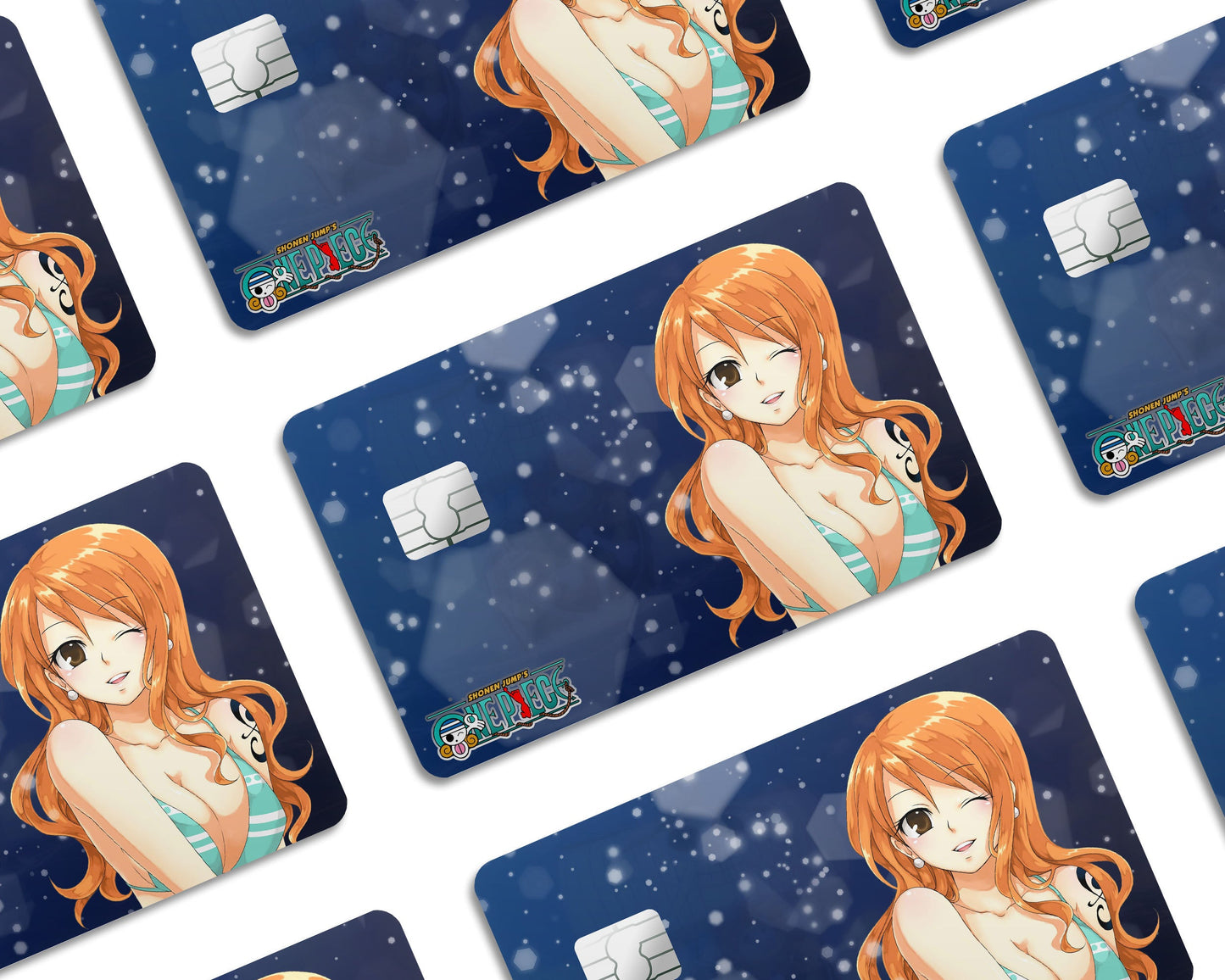 Anime Town Creations Credit Card One Piece Nami Manga Orange Window Skins - Anime One Piece Credit Card Skin