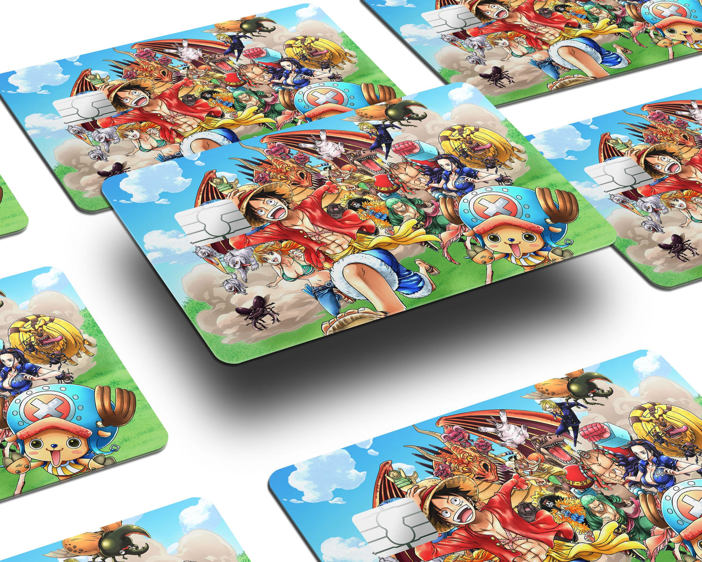 Anime Town Creations Credit Card One Piece Luffy Gang Window Skins - Anime One Piece Credit Card Skin