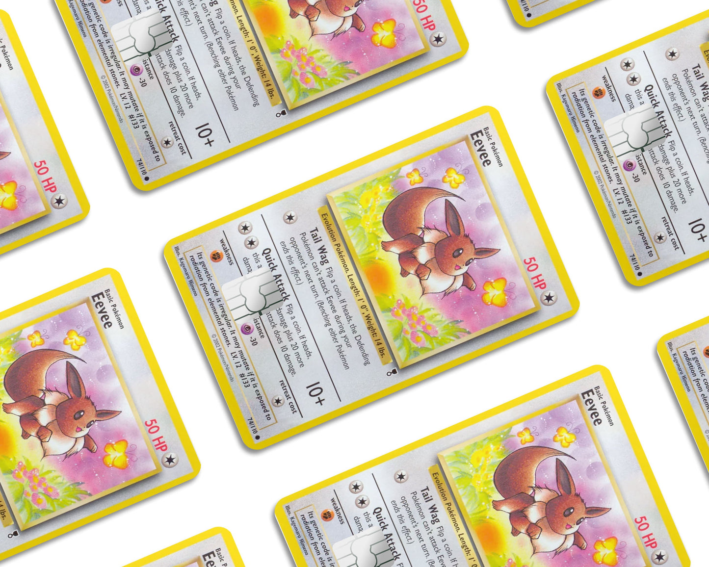 Anime Town Creations Credit Card Eevee Pokemon Card Window Skins - Anime Pokemon Credit Card Skin