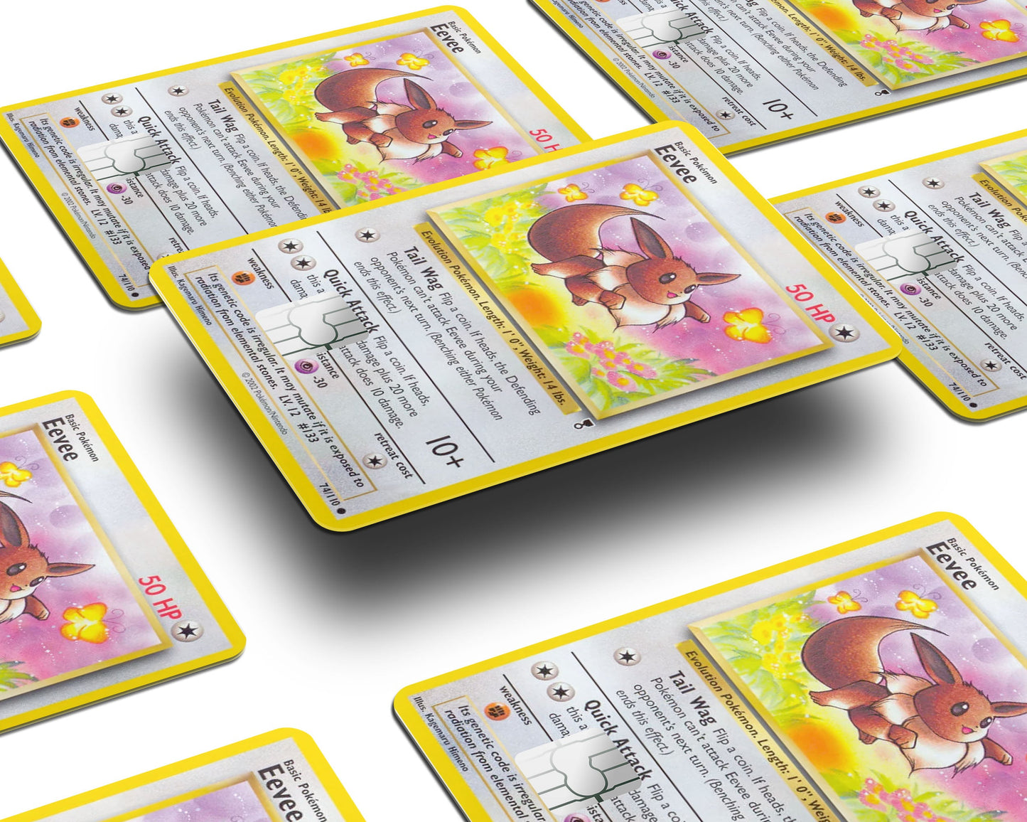 Anime Town Creations Credit Card Eevee Pokemon Card Window Skins - Anime Pokemon Credit Card Skin