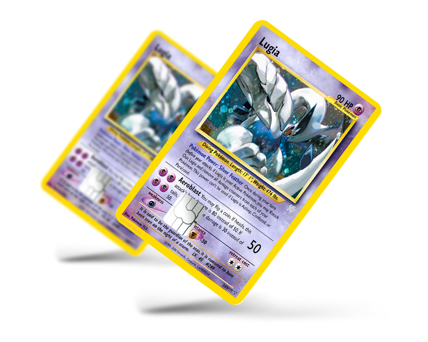 Anime Town Creations Credit Card Legendary Lugia Pokemon Card Full Skins - Anime Pokemon Credit Card Skin