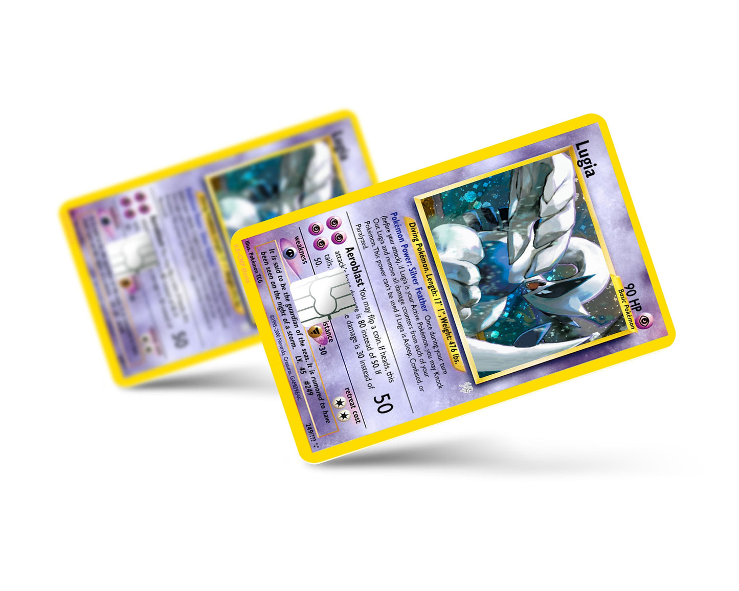 Anime Town Creations Credit Card Legendary Lugia Pokemon Card Full Skins - Anime Pokemon Credit Card Skin