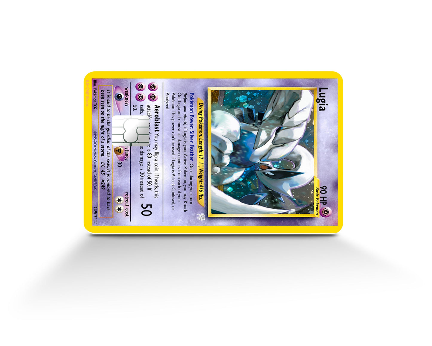 Anime Town Creations Credit Card Legendary Lugia Pokemon Card Full Skins - Anime Pokemon Credit Card Skin