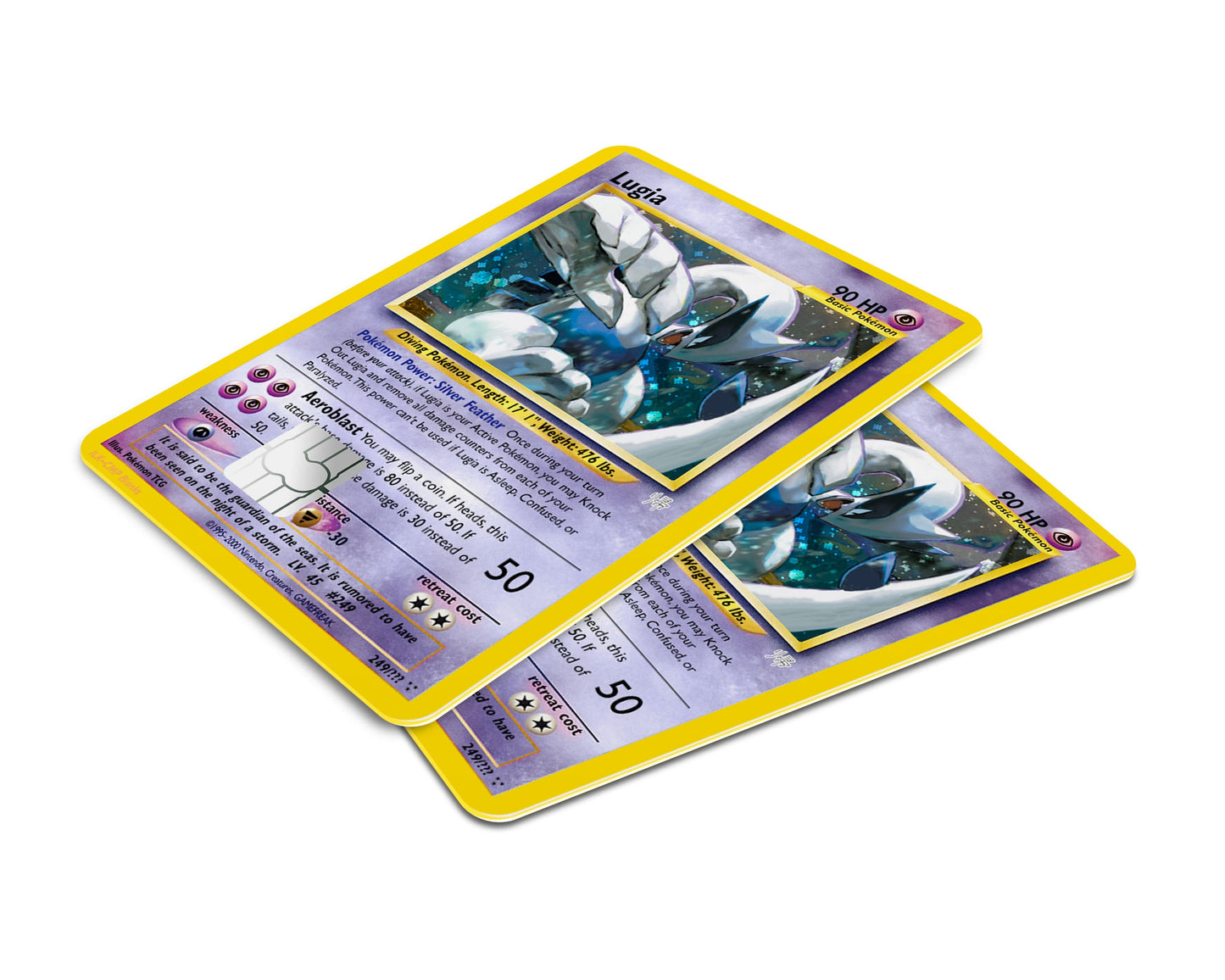 Anime Town Creations Credit Card Legendary Lugia Pokemon Card Window Skins - Anime Pokemon Credit Card Skin