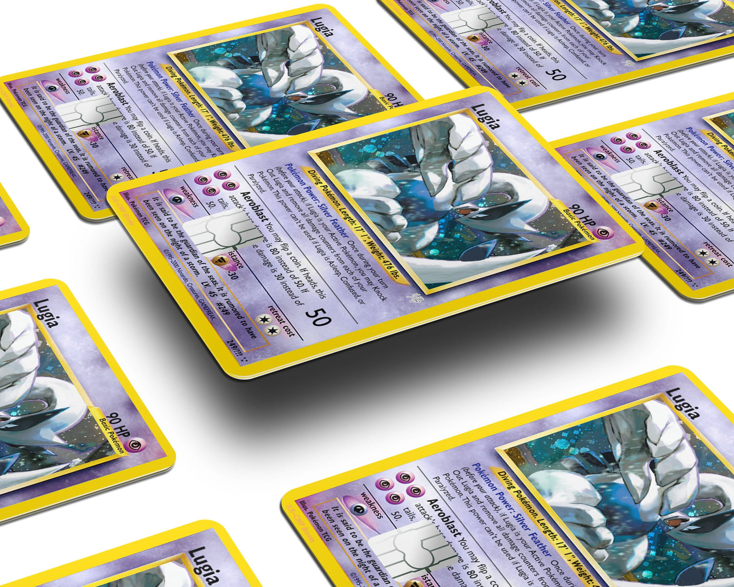 Anime Town Creations Credit Card Legendary Lugia Pokemon Card Window Skins - Anime Pokemon Credit Card Skin