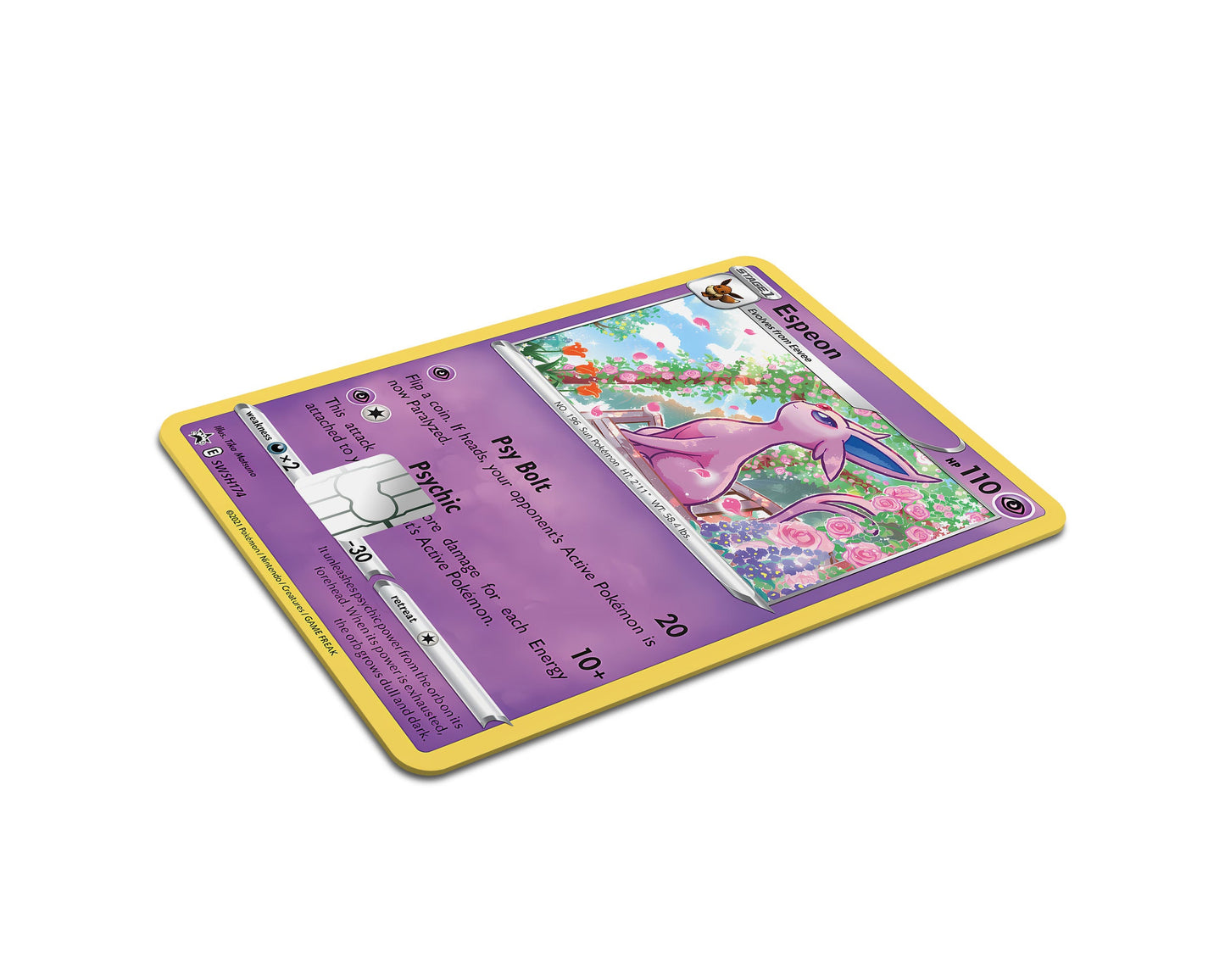Anime Town Creations Credit Card Cute Espeon Pokemon Card Full Skins - Anime Pokemon Credit Card Skin