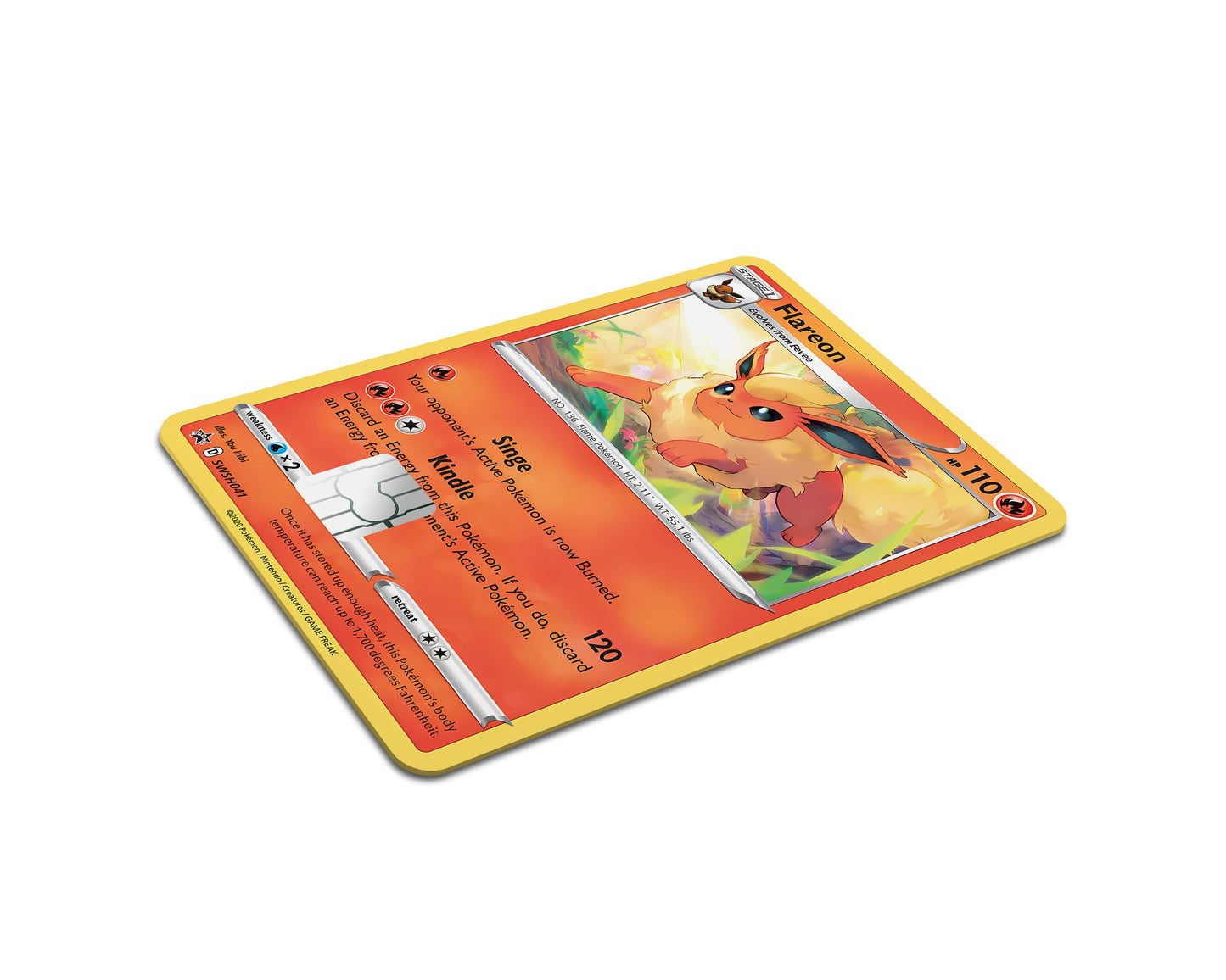 Anime Town Creations Credit Card Cute Flareon Pokemon Card Full Skins - Anime Pokemon Credit Card Skin