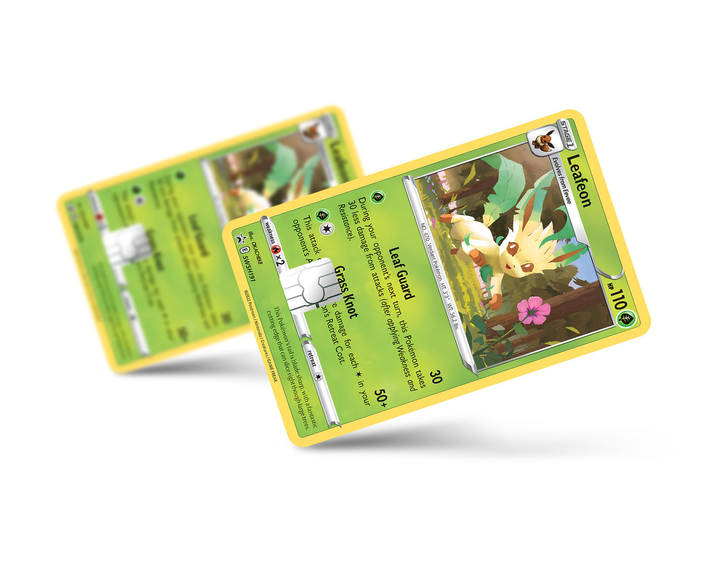 Anime Town Creations Credit Card Cute Leafeon Pokemon Card Full Skins - Anime Pokemon Credit Card Skin