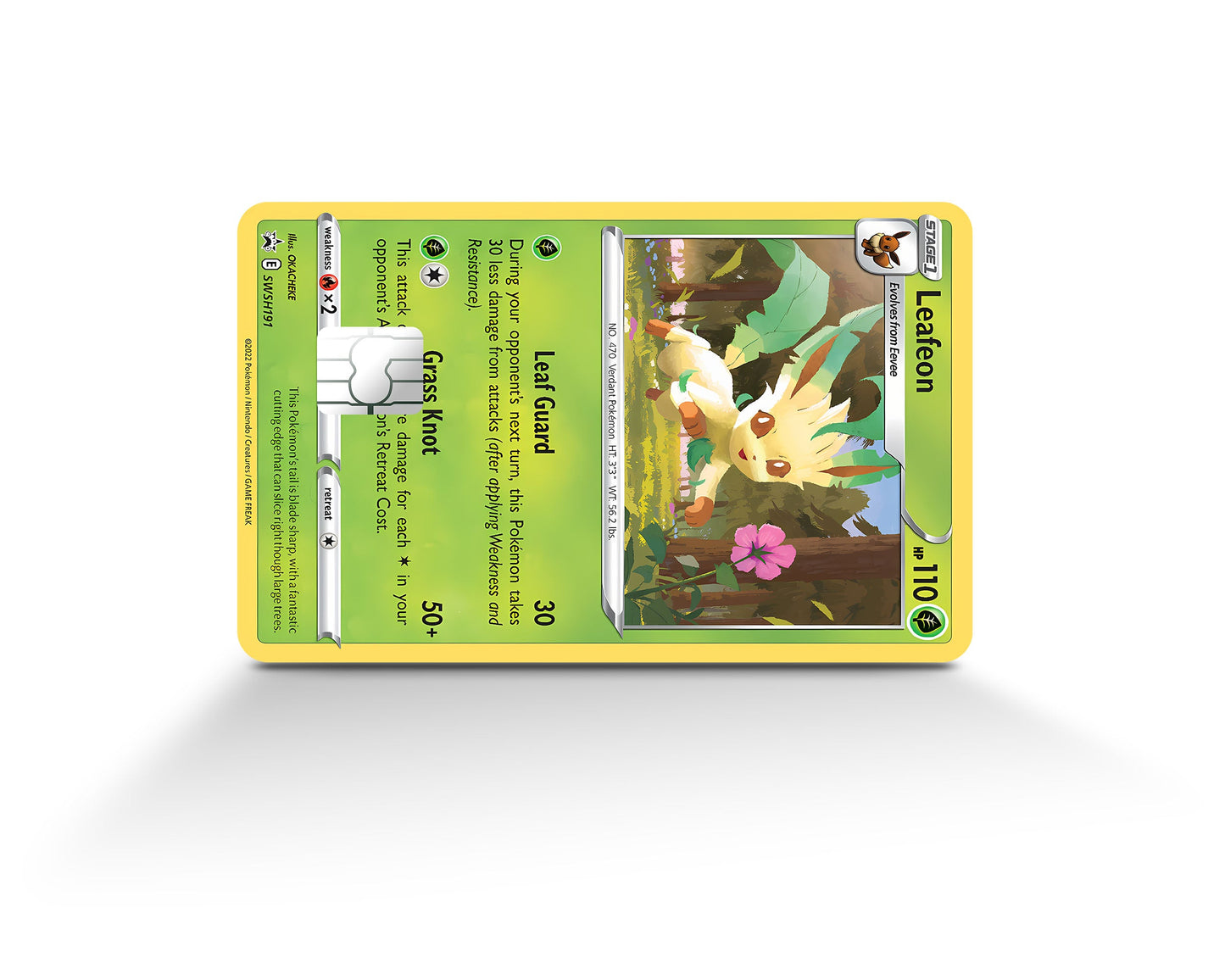 Anime Town Creations Credit Card Cute Leafeon Pokemon Card Full Skins - Anime Pokemon Credit Card Skin